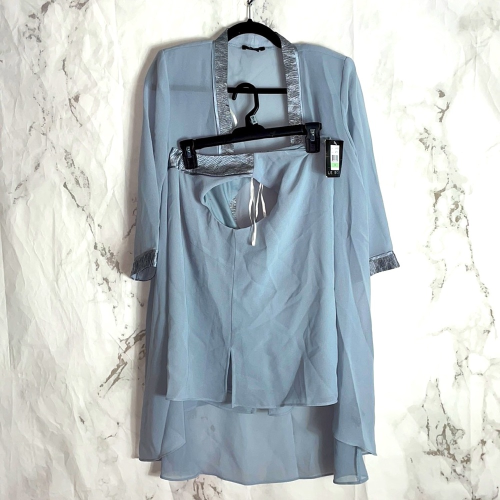 NEW Le Bos sheer jacket cover up and skirt set